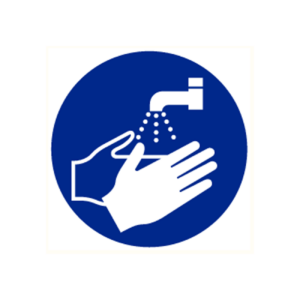 Pictogram Sticker Handen Wassen Verplicht 200mm