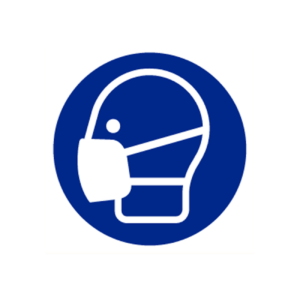 Pictogram Sticker Stofmasker Verplicht 200mm