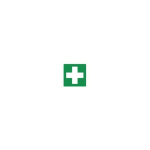 Pictogram Sticker Ehbo Groen/wit Kruis 50x50mm